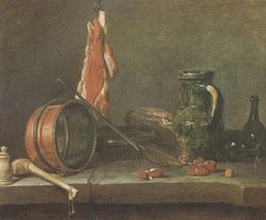 Jean Baptiste Simeon Chardin A Lean Diet  With Cooking Utensils (mk05) oil painting image